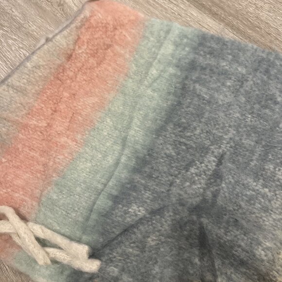 Lauren Conrad Scarf Womens 16 X 75 Fringe Trim Striped Blanket Soft Fall Winter - Picture 4 of 4